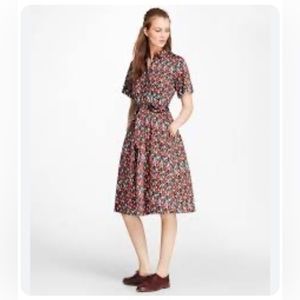 Brooks Brothers “B” print cotton pleated dress